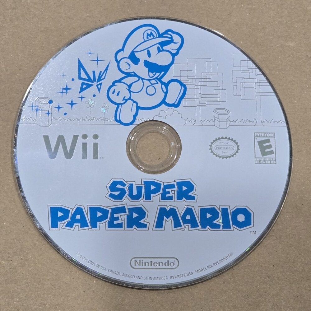 Super Paper Mario (Nintendo Wii) Disc Only Tested!!!